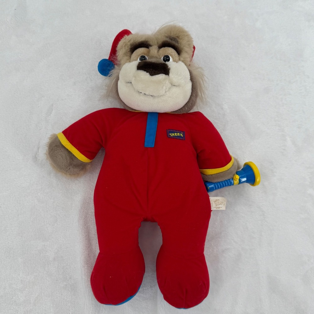 Vintage 1997 Tyco Bedtime Bubba Talking Plush Bear W/ Flashlight & Red PJs Retro